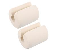 Mikikit Fermaporta 2 Pezzi in Nbr Beige Antiscivolo Protezione Dita Forma Cilindrica per Casa