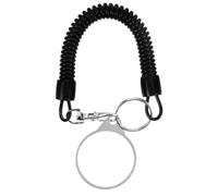 Mikikit Fibbia Catena di Sicurezza Portatile in Plastico Nero per Accessori Metal Detector, Design Elegante e Funzionale per Proteggere i Tuoi Oggetti Personali