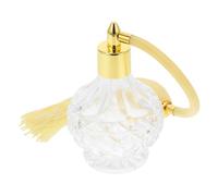 Mikikit Flacone di Profumo in Vetro Vintage Ricaricabile 80 Ml Spray a Pompetta e Nappe Lunghe, Bottiglia Elegante per Essenze e Cosmetici, per Uso Personale e Decorazione Colore Casuale