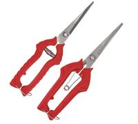 Mikikit Forbici da Giardino per Potare Rami e Raccogliere Frutta per Potatura 2 Pezzi in Acciaio Inox e Pp, Pratiche di Fine Lavorazione