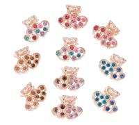 Mikikit Forcina per Chioma Strass Mini Forcine per Chioma in Lega di Zinco Design a Farfalla, Cuore e Foglia per Ragazzo Ragazza e Ragazzi