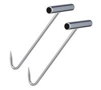 Mikikit Ganci di Sollevamento a T in Acciaio Antiruggine 29 CM, Set 2 Pezzi, per Apertura Tombini e Grate di Scarico, Portatile e Facile da Usare per Interventi in Spazi Ristretti