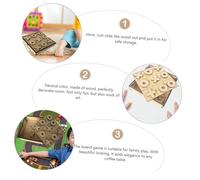Mikikit Gioco da Tavolo Tictactoe in Legno per Anni Strategia e Osservazione Completo in Scatola di Legno Naturale per Famiglie e Sviluppo Abilità Logiche