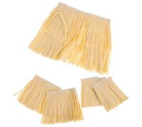 Mikikit Gonna Hula Hawaii in Carta Rafi Nappe Set da 5 Pezzi Elastico Costume da Spettacolo per Feste a Tema Hawaiano Spiaggia Luau Halloween