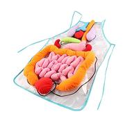 Mikikit Grembiule Anatomia Corpo Aiuto Didattico per Scuola Organi Interni Rimovibili per Apprendimento Interattivo