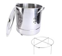 Mikikit Inceneritore in Acciaio Inox da Giardino 2 Pezzi Maniglie Bidone della Spazzatura in Metallo per Esterni Ventilato Efficiente per Casa e Templi 30 Cm