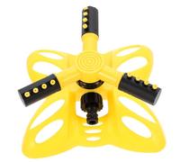 Mikikit Irrigatore Rotante Automatico A 360° Irrigatore da Giardino Irrigatore per Prati Testina per Irrigazione Ugello per Irrigazione Rotante Irrigatore per Giardino ABS Giallo