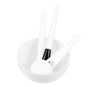 Mikikit Kit Miscelazione Maschere Viso 4 Set Ciotole Plastica Diametro 9 CM per Estetiste Accessori Fai da Te per Skincare Viso Completo