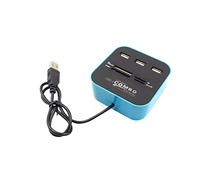 Mikikit Lettore Schede USB Hub Porte Multi-Card Reader Combo Adattatore Multi-Funzione per Schede di Memoria Micro Duo Compatibile Senza Alimentazione Esterna