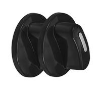 Mikikit Manopola Timer per Forno e Pentola a Pressione Elettrica Design per Facile Presa Pomello di Controllo in ABS Nero, Foro Interno 6mm Confezione 2 Pezzi