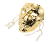 Mikikit Maschera Steampunk Punk Cyborg in Abs Oro per Cosplay e Feste Mascherate, Resistente ai Danni, Design a Tutto Volto Versatile per Performance e Celebrazioni
