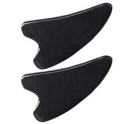 Mikikit Massaggiatore Viso Antirughe 2 Pezzi in Corno Naturale per Massaggio Viso e Corpo, Design Elegante, per Massaggio Beauty e Spa