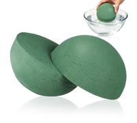 Mikikit Mezza Sfera di Schiuma Floreale 15 CM, 2 Pezzi, Supporto Assorbente e Resistente per Centrotavola e Decorazioni Nozze