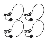 Mikikit Microfono Cablato Auricolare Nero 4 Pezzi con Design Minimalista e Materiali Nylon Spugna Acciaio Abs per Canto e Public Speaking Professionale