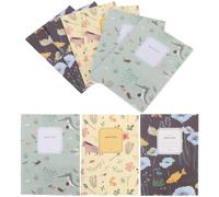 Mikikit Mini Quaderno Tascabile Carta Bianca per Scrittura Creativa, Design Floreale alla Moda, Protegge gli Occhi Dalla Fatica, per Studenti e Uso DIY Stili multipli
