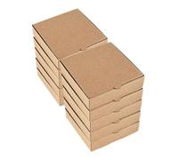 Mikikit Mini Scatole per Pizza in Cartone, Confezione da 10 Pezzi Quadrata per Biscotti e Mini Torte, Perfette per Regali Artigianali e Occasioni Speciali