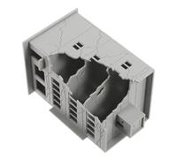 Mikikit Modello di Edificio Danneggiato 1:144 in Plastica Design Desolato e Rovine Uniche, Facile da Assemblare per Scenari di Tavolo e Esposizioni di Città Distrutte