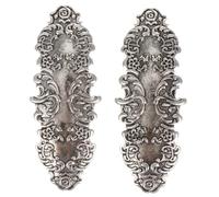 Mikikit Mollette per Chioma Donna Vintage in Lega Argento 2 Pezzi, Grandi Fermagli Resistenti e Non Deformabili, Accessori Chioma Retrò per Cerimonia e Utilizzo Quotidiano