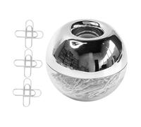 Mikikit Morsetti per Graffette in Metallo 2 Set Scatola Magnetica e Fermaglio Decorativo Argento, per Cartoleria Creativa e Uso Scolastico
