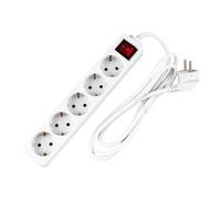 Mikikit Multipresa Elettrica Prese con Alimentazione e Interruttore Adattatore Salvaspazio per Uso Domestico e Professionale Adatta per Elettrici e Dispositivi Audio Video Colore
