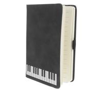 Mikikit Notebook Pianoforte con Copertina PU Nera Carta Liscia per Scrivere Musicale per Appunti Disegni e Regalo per Amanti della Studenti e Ufficio