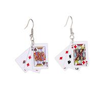 Mikikit Orecchini Pendenti a Forma Di Carta Da Gioco, Bigiotteria Alla Moda Da Donna, Accessori Chic Per Feste e Regali