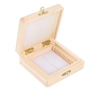 Mikikit Organizer per Vetrini da Microscopio in Legno Custodia per Vetrini Biologici Scatola per Conservazione e Organizzazione di Campioni per Studi Biologici