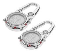 Mikikit Orologio da Arrampicata Moschettone 2 Unitá in Acciaio Inossidabile Clip e Bussola per Attività Outdoor e Avventure All'aperto