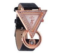 Mikikit Orologio Da Polso Da Donna Con Cinturino Intarsiato in Strass Orologio Da Polso Da Donna in Pelle Lucida