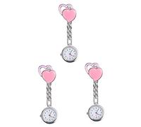 Mikikit Orologio Da Tasca Da Appendere Alla Moda A Forma Di Cuore 3 Pezzi Elegante Decorazione Per Outfit Di Famiglia