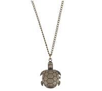 Mikikit Orologio da Tasca Vintage con Catena Lunga e Design a Forma di Testuggine Unisex Leggero e Resistente Accessorio Retro Elegante per Uomo e Donna