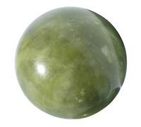 Mikikit Palline Da Massaggio in Pietra Verde 2 Pezzi, Palline Rotolanti a Mano Lisce Per Esercizi Manuali e Rilassamento, Strumento Anti-stress Per Benessere Delle Articolazioni e Fitness Delle Mani