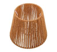 Mikikit Paralume per Lampada a Sospensione Intrecciato a Mano in Corda di Carta, Copertura Rustica per Plafoniera, Paralume Moderno Romantico per Casa, Caffetteria e Hotel, 20x15x13 Cm