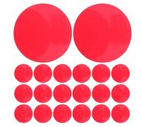Mikikit Pellicole Adesive Trasparenti per Illuminazione LED Rosso, 20 Pezzi Rotondi in Pet Autoadesivi, Facile Installazione per Ambienti come Cene e Riunioni