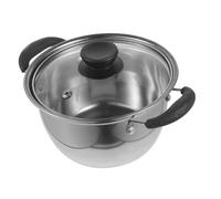 Mikikit Pentola Acciaio Inossidabile con Manici Pentola per e Noodles Design Robusto e Antiaderente per Cucine Induzione e Risotto