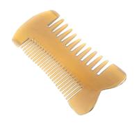 Mikikit Pettine di Corno Denti Larghi e Fini per Massaggi Cura dei Capelli Uso su Capelli Bagnati e Asciutti Resistente e Pratico per Uomo e Donna