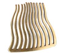 Mikikit Pettine Sposa in Ottone Vintage con Design Curvo Accessorio Capelli Raffinato per Matrimoni e Feste Clip Capelli Resistente e Decorativa per Acconciature Raffinate