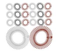 Mikikit Pettini Elastici Fasce Elastiche Circolari per Chioma Donna in Plastica 30 Pezzi per Styling Rapido Accessori per Attività Sportive All'aperti
