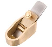 Mikikit Pialla Manuale Mini in Ottone per Liutaio, Utensile Portatile a Fondo Piatto per Lisciatura e Modellazione del Legno, per Restaurare e Rifinire Tavole di Strumento