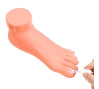 Mikikit Piede Finto per Esercizi di Unghie in Gomma Rosa Buona Elasticità, Strumento per Manicure e Pratica Applicazione Smalto per Principianti