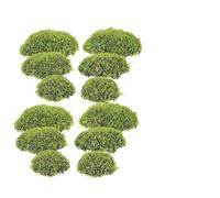 Mikikit Pietre Artificiale Muschio Realistico 12 Pezzi per Decorazioni Giardino e Paesaggi, Rocce Finte per Vasi, Accessori Decorativi per Casa e Ufficio in Ambienti a Tema Bosco