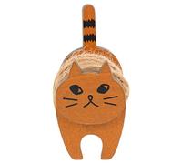 Mikikit Porta Corda Gatto Legno Naturale Organizer Filo e Cavo Compatto per Fili Cavi e Cordoni Supporto Decorativo per Casa e Artigianato