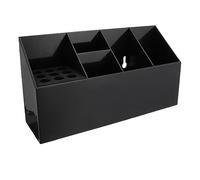 Mikikit Porta Forbici Da Parrucchiere e Scatola Portaoggetti in Abs Nero, Supporto Compatto Per Attrezzi Da Barbiere, Organizer Salone Professionale Per Pettini e Forbici Quotidiani