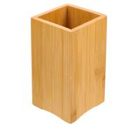 Mikikit Porta Posate in Bambù Foro di Drenaggio per Cucina, Portautensili Raffinato e Moderno, Contenitore Semplice per Utensili da Cucina