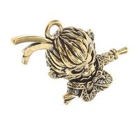 Mikikit Portachiavi in Ottone Ciondolo Scimmia Re Celeste dallo Stile Unico e Versatile, Amuleto Portafortuna come Charm per Zaino e Occasioni Varie