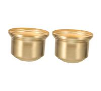 Mikikit Portalampada a Sospensione Vintage in Ottone Resistente, Base per Lampada a Sospensione E27 Piccola, Copripresa per Lampadario Regolabile, 2 Pezzi per Interni Soggiorno e Studio