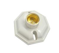 Mikikit Portalampada Ottagonale E27 Zoccolo 250v 6a Base Luce Tipo Vite Per Plafoniere Fai Da Te