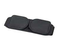 Mikikit Portaocchiali da Sole Non Ostacola la Visuale Durante la Guida per Auto per Lega di Alluminio e Pelle Microfibra Nero Clip per Biglietti e Carte