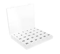 Mikikit Portapillole Mensile Trasparente 30 Scomparti 3x3 Cm, Custodia Porta Medicinali Chiusura Ermetica, Organizer Pillole da Viaggio per Assunzione Quotidiana