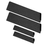 Mikikit Protezione per Coltelli da Chef 4 Pezzi Fodero Portatile in Plastica Floccata Nera Copertura Rettangolare Antigraffio per Lame da Mannaia 5/8 Pollici Sicurezza e Trasporto